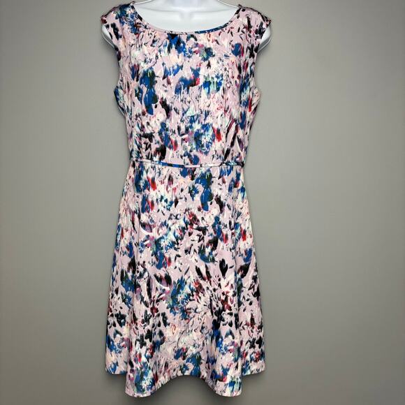 J. Crew Lavender Purple Watercolor Wedding Guest Retro A-Line Dress Sz 8 - Picture 1 of 7